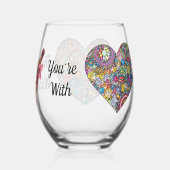 あなたは一緒にワインを愛する – ロックグラスまたは ステムなしワイングラス (裏面)