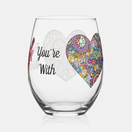 あなたは一緒にワインを愛する – ロックグラスまたは ステムなしワイングラス (裏面)