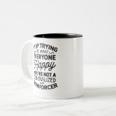 あなたは一般化した補強剤ではない ツートーンマグカップ (正面左)