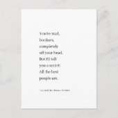 あなたは不機嫌アリスinワンダーランドタイポグラフィウォールアート ポストカード (正面)