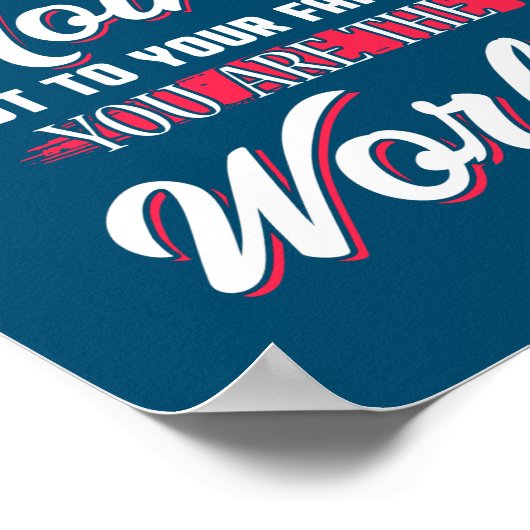 あなたは世界に母親の感動的引用文 ポスター (角)