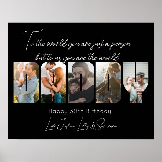 あなたは世界のパパの写真コラージュのポスター ポスター (正面)