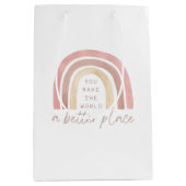 あなたは世界をより良い場所の抱き枕 ミディアムペーパーバッグ (正面)