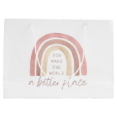 あなたは世界をより良い場所の抱き枕 ラージペーパーバッグ (裏面)