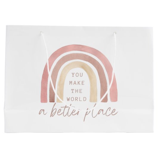 あなたは世界をより良い場所の抱き枕 ラージペーパーバッグ (裏面)