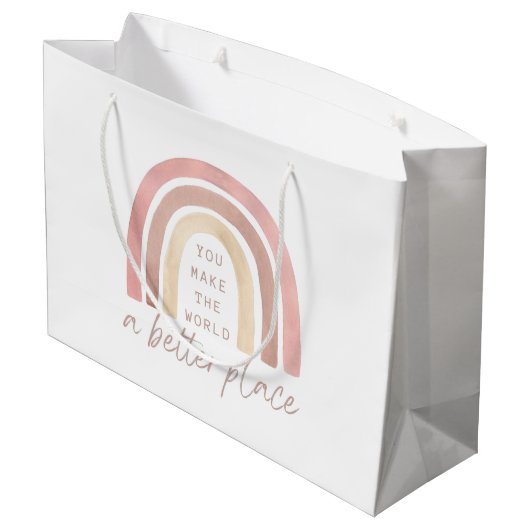 あなたは世界をより良い場所の抱き枕 ラージペーパーバッグ (裏面アングル)