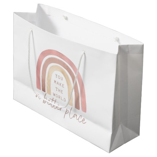 あなたは世界をより良い場所の抱き枕 ラージペーパーバッグ (正面アングル)