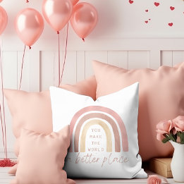 あなたは世界をより良い場所の装飾用クッション クッション