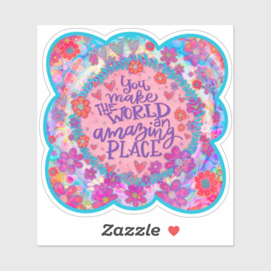 あなたは世界を驚くべきおもしろいトレンディー シール (シート)