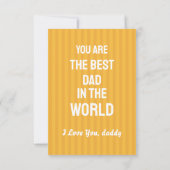 あなたは世界最高ののパパ – グリーティングカード サンキューカード (裏面)