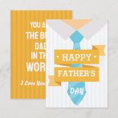 あなたは世界最高ののパパ – グリーティングカード サンキューカード (正面/裏面)