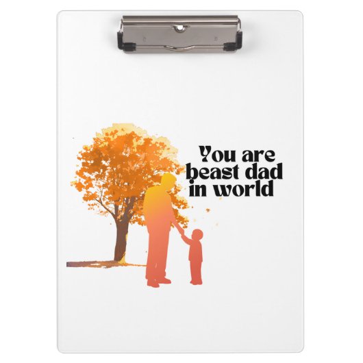 あなたは世界最高ののパパ – 心のこもったTypo クリップボード (正面)