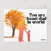 あなたは世界最高ののパパ – 心のこもったTypo ポストカード (裏面)