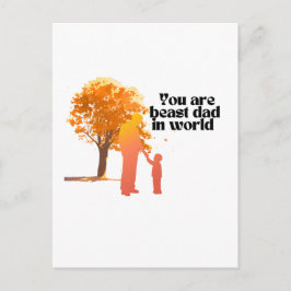 あなたは世界最高ののパパ – 心のこもったTypo ポストカード