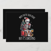 あなたは中で死んだがクリスマスのスケレット 招待状 (正面/裏面)