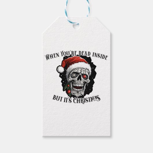 あなたは中に死んだがクリスマスだ ギフトタグ (正面)