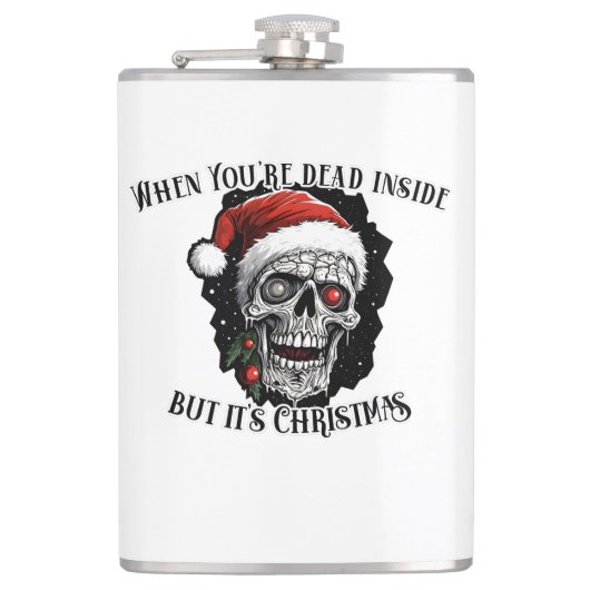 あなたは中に死んだがクリスマスだ フラスク (正面)