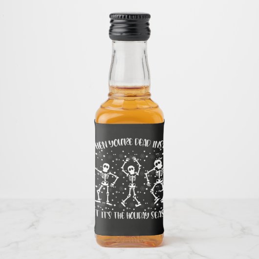 あなたは中に死んだがホリデーシーズン リキュールボトルラベル (正面)