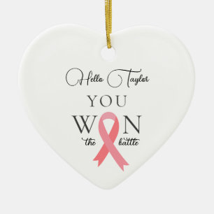 あなたは乳がんとの戦いに勝った セラミックオーナメント