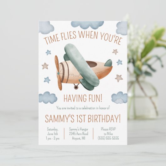 あなたは二面おもしろいを有すると時間が経つ誕生日 招待状 (スタンド正面)