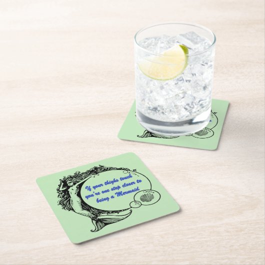 あなたは人魚 スクエアペーパーコースター (インサイチュ)