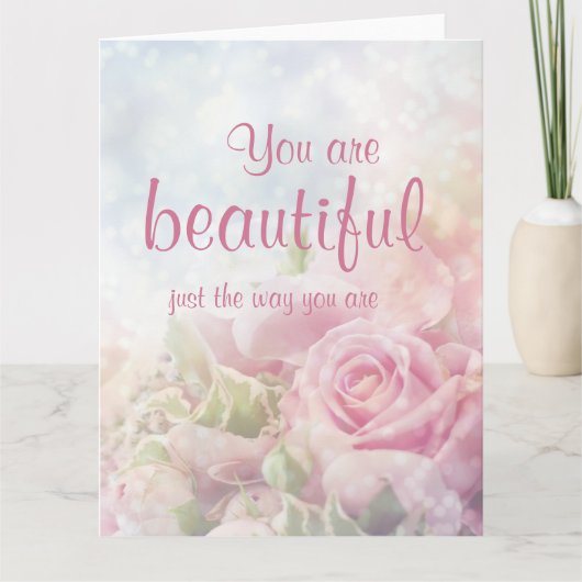 あなたは今のままで美しい引用文 カード (正面)