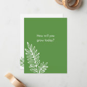 あなたは今日はどうやって成長するのか。 ノートカード (正面/裏面インサイチュ)