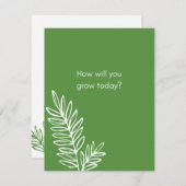 あなたは今日はどうやって成長するのか。 ノートカード (正面/裏面)