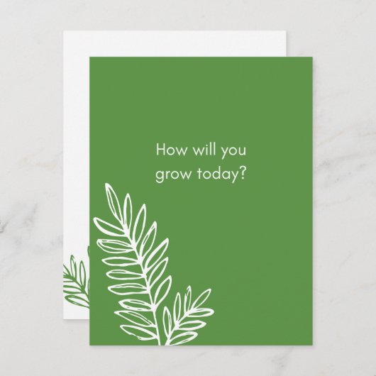 あなたは今日はどうやって成長するのか。 ノートカード (正面/裏面)
