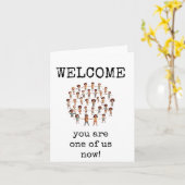 あなたは今、私たちの一人である、ようこそ新しい従業員カード カード (黄色い花)