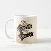 あなたは何でもできる引用文Brown Beige コーヒーマグカップ (左)