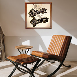 あなたは何でもできる引用文Brown Beige ポスター