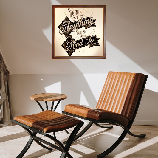 あなたは何でもできる引用文Brown Beige ポスター