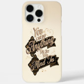 あなたは何でもできる引用文Brown Beige Case-Mate iPhoneケース (裏面)