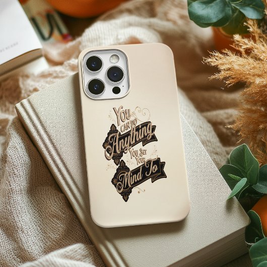 あなたは何でもできる引用文Brown Beige Case-Mate iPhoneケース