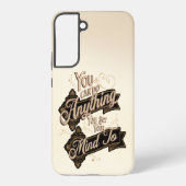 あなたは何でもできる引用文Brown Beige Samsung Galaxyケース (裏面)