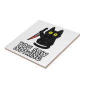 あなたは何も見なかった黒猫おかしなハロウィーン タイル (側面)