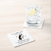 あなたは何歳？ポーユーパニーワイン引用文 スクエアペーパーコースター (インサイチュ)