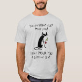 あなたは何歳？ポーユーパニーワイン引用文 Tシャツ (正面)