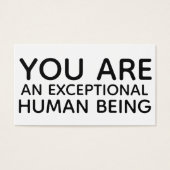 あなたは例外的な人間の贈り物のラベルインサート (正面)