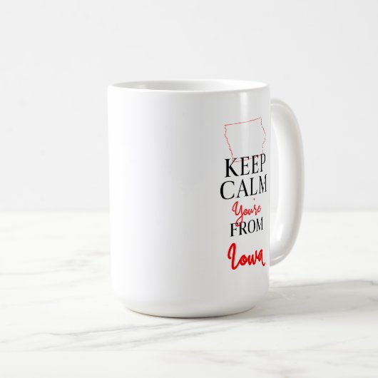 あなたは保アイオワ州から落ち着く コーヒーマグカップ (正面右)
