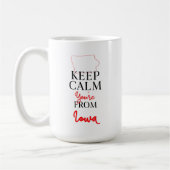 あなたは保アイオワ州から落ち着く コーヒーマグカップ (左)