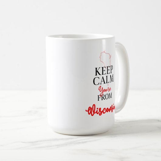 あなたは保ウィスコンシン州からの穏やかさ コーヒーマグカップ (正面右)