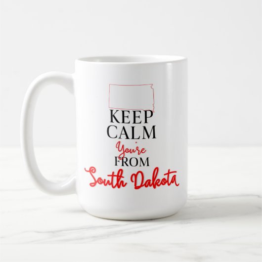 あなたは保サウスダコタ州から落ち着く コーヒーマグカップ (左)