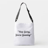 あなたは保成長し前向きているメッセージトート クロスボディバッグ (裏面)