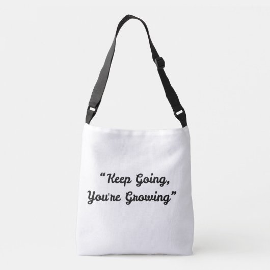 あなたは保成長し前向きているメッセージトート クロスボディバッグ (裏面)