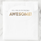 あなたは信じられないほどの素晴らしシールだ 楕円形シール (バッグ)