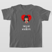 「あなたは俺の血液型じゃない」ヴァンパイアおもしろいン Tシャツ (レイダウン)