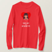 「あなたは俺の血液型じゃない」ヴァンパイアおもしろいン Tシャツ (デザイン正面)