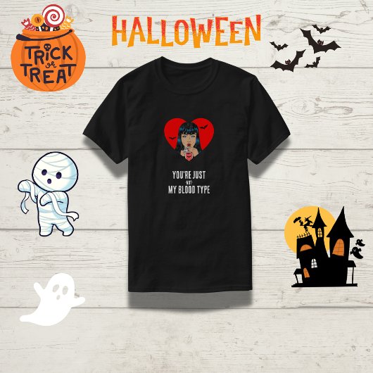 「あなたは俺の血液型じゃない」ヴァンパイアおもしろいン Tシャツ